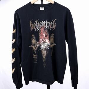 Vintage Behemoth American Apostasy Tour 2008 Long Sleeve Band Shirt Black Metal